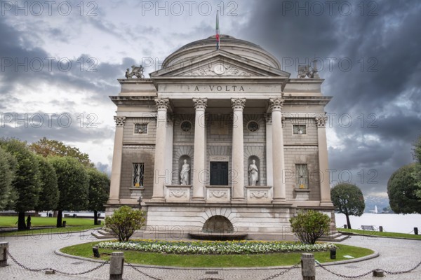 Volta temple at lake Como, Italy, Europe