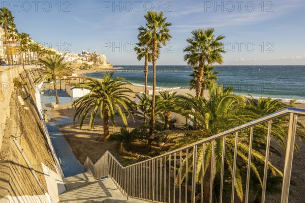 Beautiful view of Ceuta coastline captured from the historic Fortress, Ceuta in Spain, North Africa
