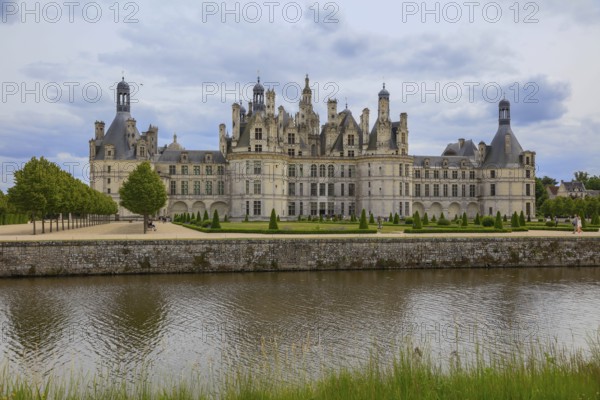 Chateau de Chambord, built in the first half of the 16th century for King Francois I in the Renaissance style, Loir-et-Cher department, Centre-Val de Loire region, France, Europe