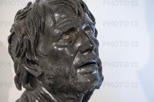 NAPLES, ITALY, MAY 06, 2022, Bust of great philosopher Seneca, Southern Italy
