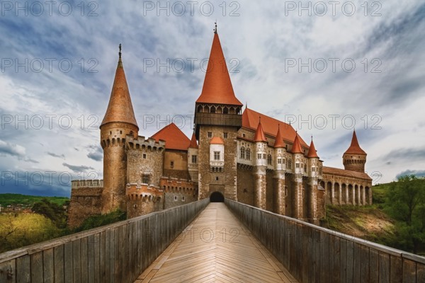 Old Gothic-Renaissance castle in Transylvania, Hunedoara, Romania Hunedoara, Romania, Europe