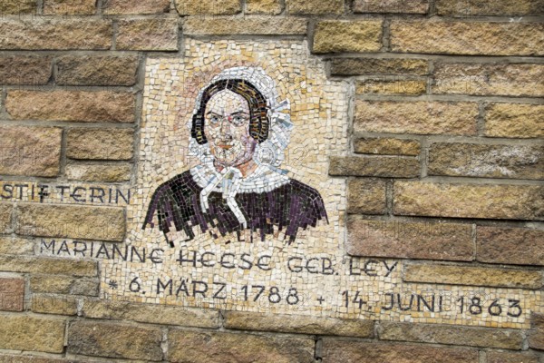 Wall mosaic Marianne Heese in the Kämperstr. in Werl, Germany, Europe