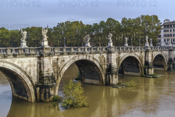 Ponte Sant'Angelo, once the Aelian Bridge, meaning the Bridge of Hadrian, is a Roman bridge in Rome, Italy, completed in 134 AD by Roman Emperor Hadrian, Europe