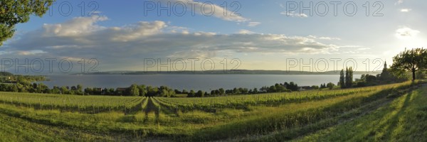 Panorama of Lake Constance with the Birnau pilgrimage church
