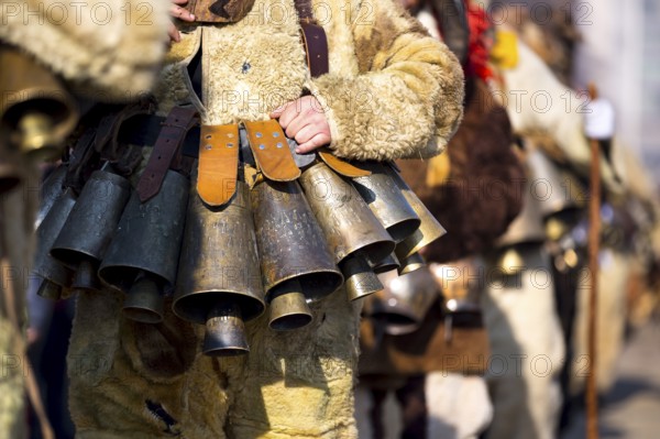 Participants take part in the International Festival of Masquerade Games Surva. The festival promotes variations of ancient Bulgarian and foreign customs and masks. Kukeri