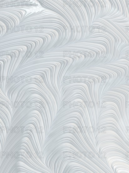 Abstract pale wavy texture or background - computer-generated image. Fractal art: relief distorted striped waves. Vertical composition for banners, desktop wallpaper, posters
