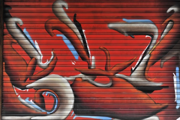 Graffiti, Gran Via, Madrid, Spain, Europe