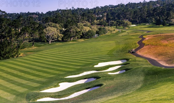 A view of Pebble Beach golf course, Monterey, California, USA, North America