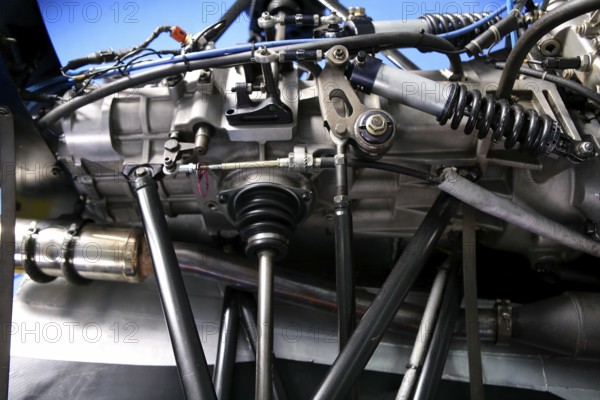 Formula one car engine detail
