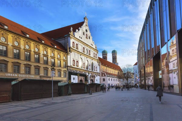 Munich, Germany, December 26, 2016: Neuhauser street view in downtown of Munich, Europe