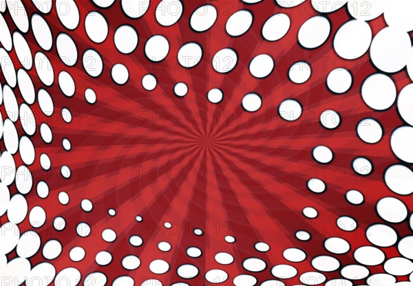 Stylish dots abstract red background