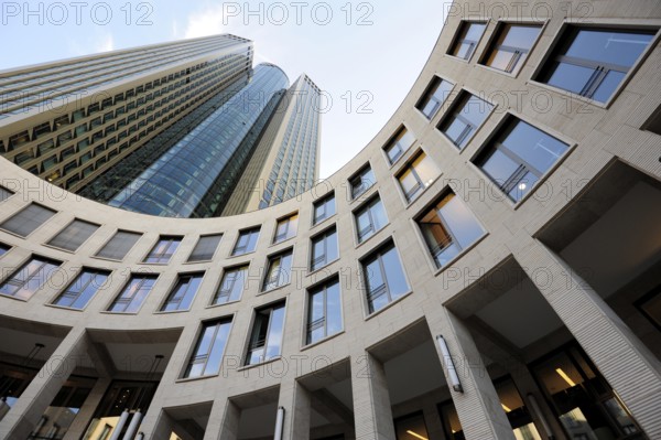 Turm 185, Tower 185, a skyscraper by Prof. Christoph Mäckler Architekten, Gallusviertel, Europaviertel, Frankfurt am Main, Hesse, Germany, Europe