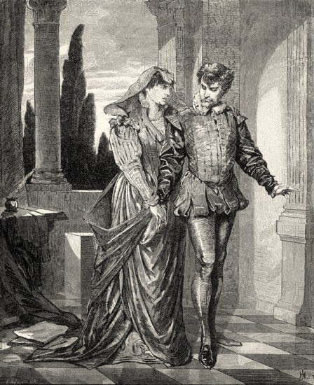 ACT IV., SCENE II., Leonora, Tasso, scene from Torquato Tasso, a play by Johann Wolfgang von Goethe