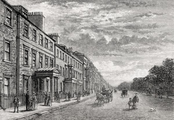 Queen Street, Edinburgh, Scotland, 19th century
