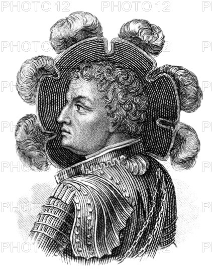 Portait of Franz von Sickingen, 1481 - 1523, leader of the Rhenish and Swabian knights, Portrait von Franz von Sickingen, 1481 - 1523, Anführer der rheinischen und schwäbischen Ritterschaft