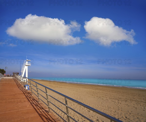 Playa de la Mata beach in Torrevieja of Alicante in Spain at Costa Blanca