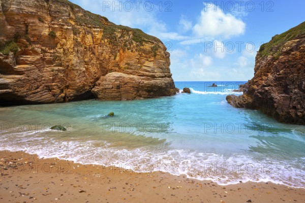 Playa las catedrales Catedrais beach in Ribadeo Galicia of Lugo Spain