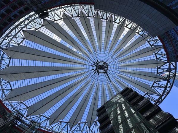 Roof construction at Potsdamer Platz in Berlin, Berlin, Germany, Europe