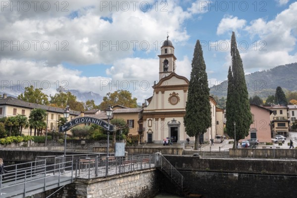 The harbor of San Giovanni at lake Como, Italy, Europe