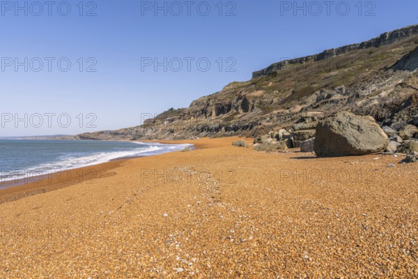 Evening on the Channel Coast near Chale Bay on the Isle of Wight, England, UK