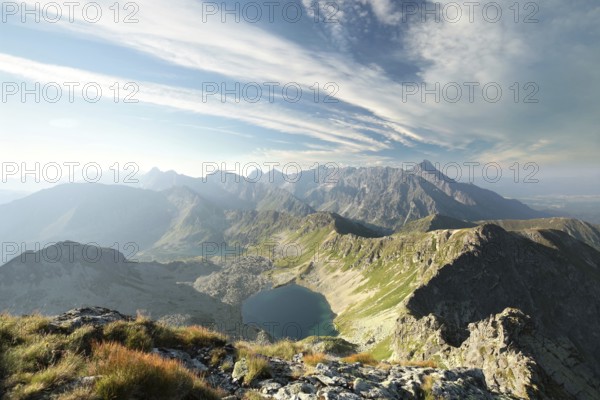 View of high peaks in the Tatra Mountains, Poland, Europe