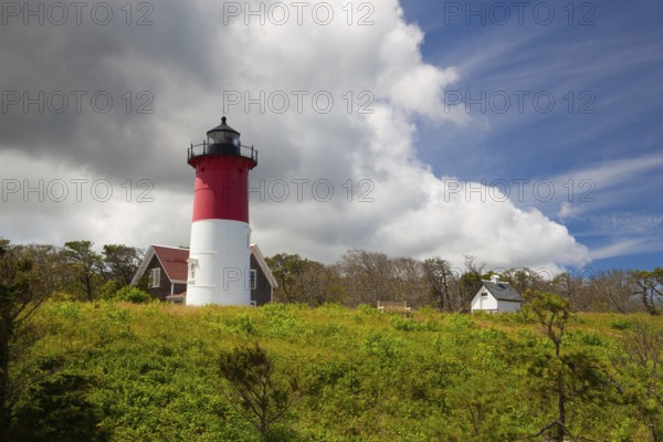 Nauset Light Lighthouse in Eastham, Cape Cod, Maine, New England, USA, North America