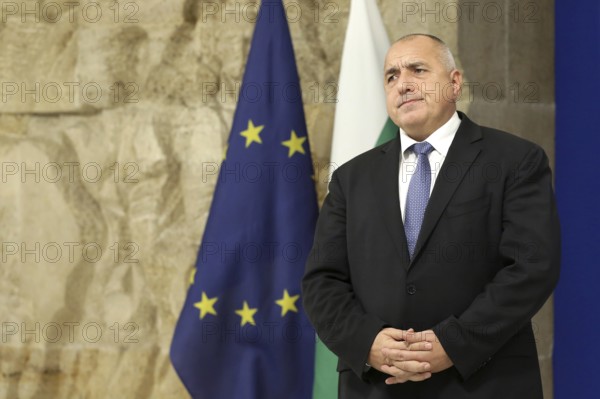 Sofia, Bulgaria - 12 January 2018: Prime Minister of Bulgaria Boyko Borissov attends the ceremony starting Bulgaria's six-month presidency of the European Union