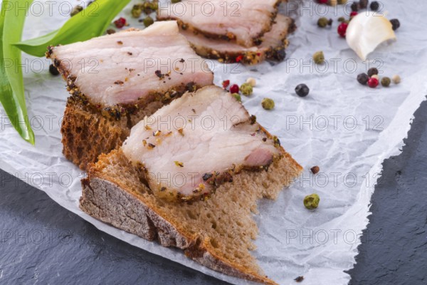 Bacon with pepper honey crust