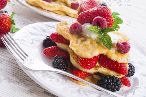Pancake. Crepes With Berries