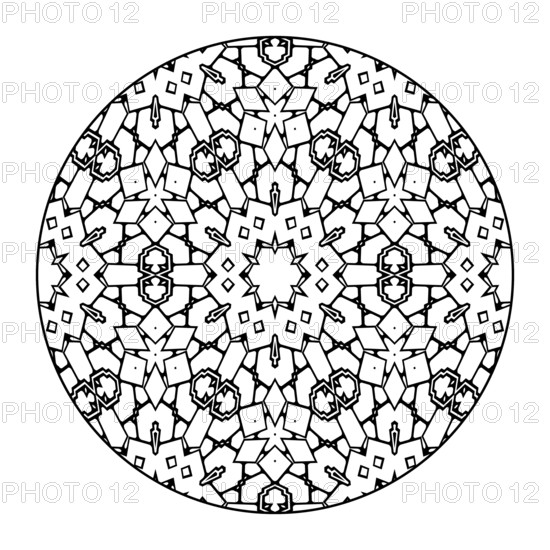 An image of a nice Mandala black and white