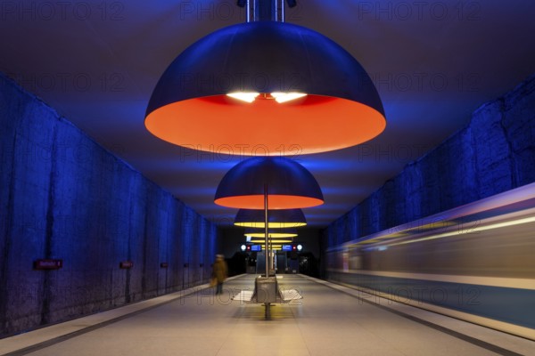 MUNICH, Germany, JANURAY 01, 2023, Scenic subway station Westfriedhof in Munich, Bavaria, Germany, Europe