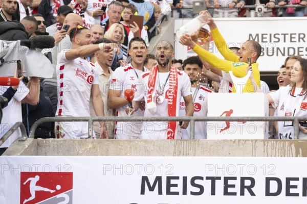 (DFL/DFB REGULATES PROHIBIT ANY USE OF PHOTOGRAPHS AS IMAGE SEQUENCES AND/OR QUASI-VIDEO), RheinEnergieStadion, Cologne, North Rhine-Westphalia, 2nd division champion, 1. FC Köln, Meisterschale, 2nd Bundesliga, 1.FC Köln, 1. FC Kaiserslautern on 18.05.2025 at RheinEnergieStadion in Cologne Germany