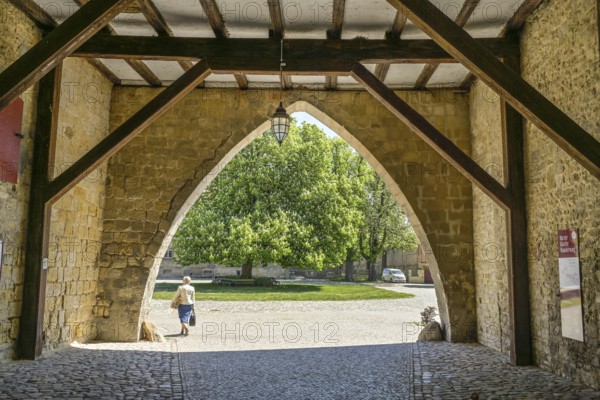 Tor Tor of the monastery complex to the inner courtyard, St Burchardi's Monastery, Halberstadt, Saxony-Anhalt, Germany, Europe