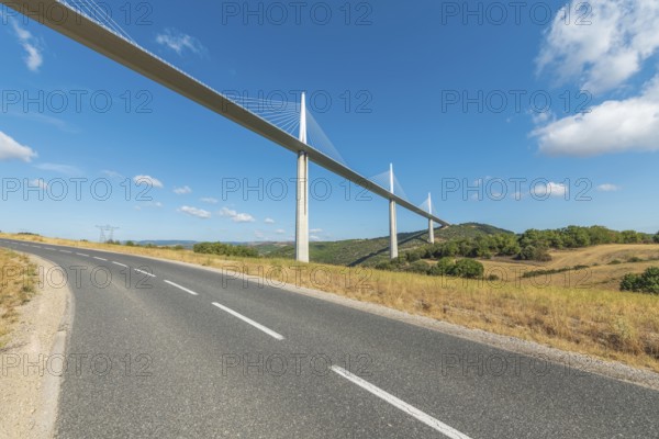 Millau Viaduct bridge, the highest bridge in the World. Aveyron Departement. France
