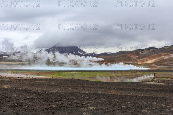 Geothermal power plants in Namaskard, Myvatn Area in Iceland