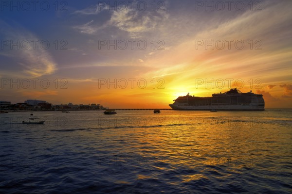 Cozumel island sunset cruise in Riviera Maya of Mayan Mexico