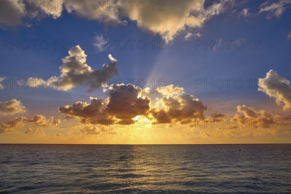 Riviera Maya sunrise beach at Mayan Mexico