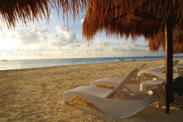 Riviera Maya sunrise beach sunroof hammocks at Mayan Mexico