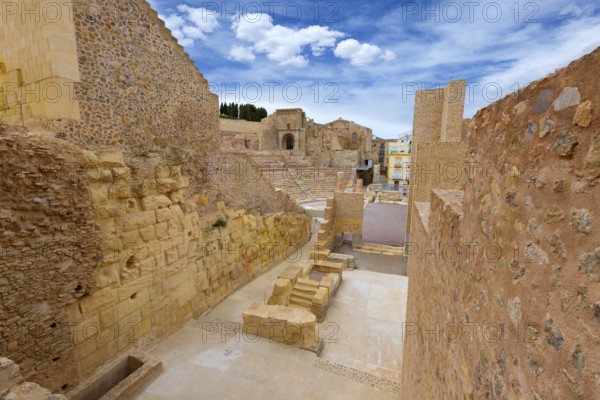 Cartagena Roman Amphitheater in Murcia at Spain