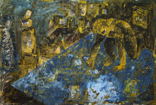 Miquel Barceló, PINTOR DAMUNT EL QUADRE, 1983, Sa Bassa Blanca Museum (msbb) Yannick Vu and Ben Jakober, Alcudia, Majorca, Spain, Europe