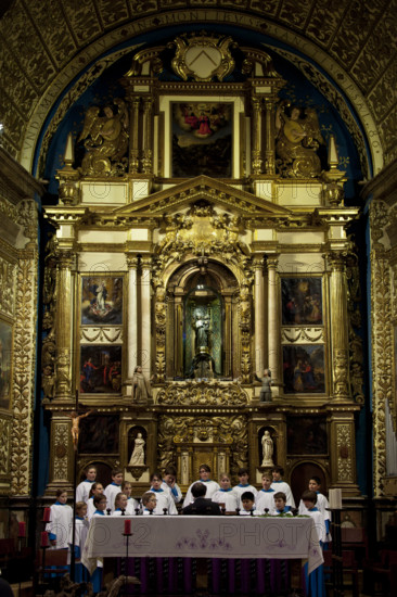 SPAIN Balearic Islands, Mallorca.Santuario de Lluc, Escorca.Actuacion de