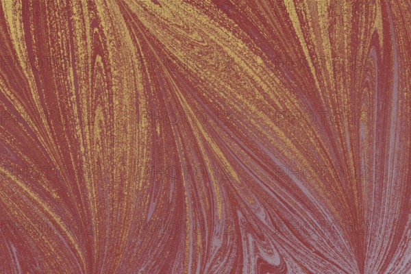Beautiful abstract art of Ebru marbling painting techniques on water with acrylic paints