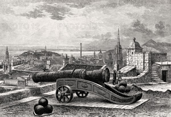 View of Edinburgh from the Mons Meg Battery, Scotland, 19th century