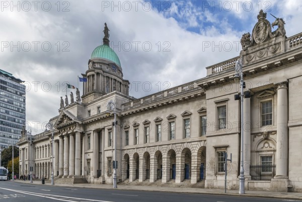 Custom House is a neoclassical 18th century building in Dublin, Ireland, Europe