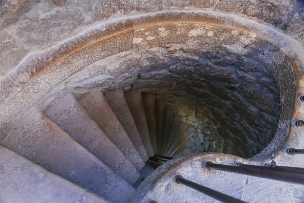 Tower stairs in Quinta da Regaleira, Sintra, Portugal, Europe