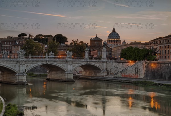 Bridge Vittorio Emanuele II and the Cathedral of St. Peter