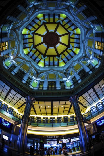 Ceiling painting of Tokyo Station. Shooting Location: Tokyo metropolitan area