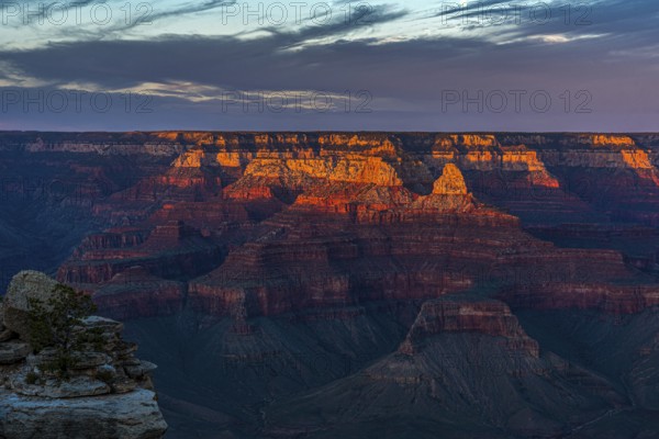 Sunset over the famous Grand Canyon in Arizona, USA, North America