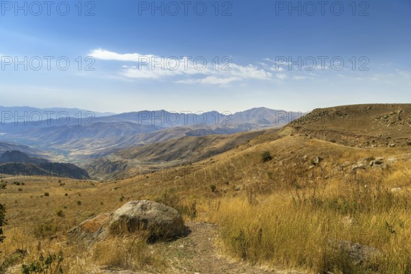 Mountain landscape from Vardenyatsky pass in Armenia