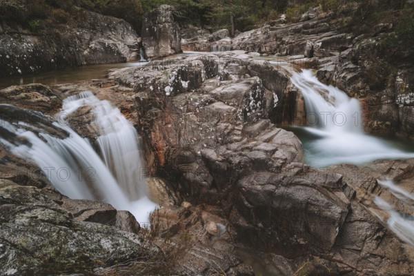 Long exposure waterfall cascade, Portugal, Europe